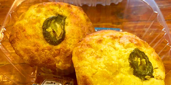 Delicious cornbread muffins by J's BBQ in Ripon WI.