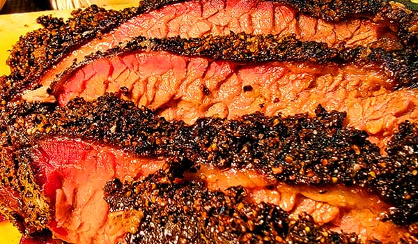 The brisket at J's BBQ in Ripon WI is smoked to tender perfection with delicious smoky flavors.